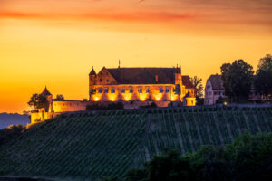 Burg Stettenfels mit Abendhimmel